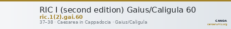 RIC I (second edition) Gaius/Caligula 60 — CANOA