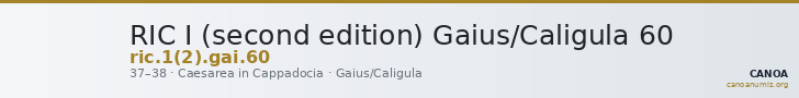 RIC I (second edition) Gaius/Caligula 60 — CANOA