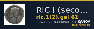 RIC I (second edition) Gaius/Caligula 61 — CANOA