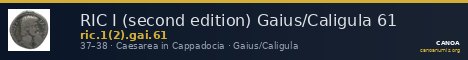 RIC I (second edition) Gaius/Caligula 61 — CANOA