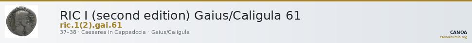 RIC I (second edition) Gaius/Caligula 61 — CANOA