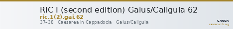 RIC I (second edition) Gaius/Caligula 62 — CANOA