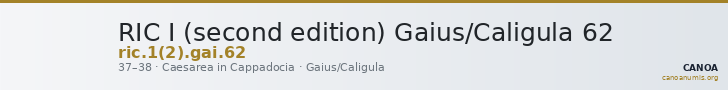 RIC I (second edition) Gaius/Caligula 62 — CANOA