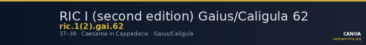 RIC I (second edition) Gaius/Caligula 62 — CANOA