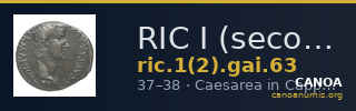 RIC I (second edition) Gaius/Caligula 63 — CANOA