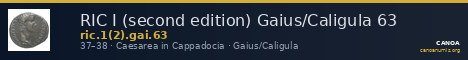 RIC I (second edition) Gaius/Caligula 63 — CANOA