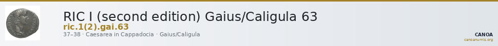 RIC I (second edition) Gaius/Caligula 63 — CANOA
