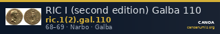 RIC I (second edition) Galba 110 — CANOA