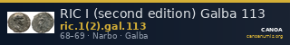 RIC I (second edition) Galba 113 — CANOA