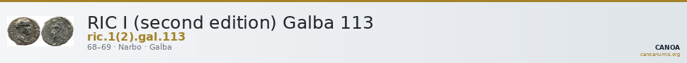 RIC I (second edition) Galba 113 — CANOA