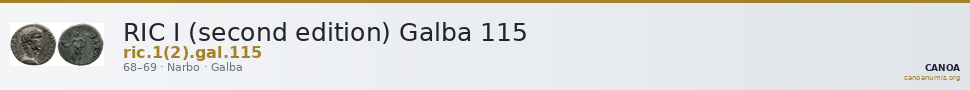RIC I (second edition) Galba 115 — CANOA