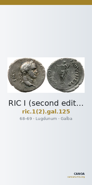 RIC I (second edition) Galba 125 — CANOA