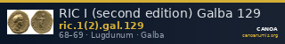 RIC I (second edition) Galba 129 — CANOA