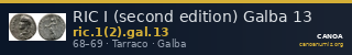 RIC I (second edition) Galba 13 — CANOA