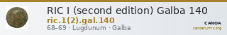 RIC I (second edition) Galba 140 — CANOA