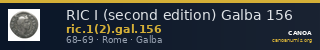 RIC I (second edition) Galba 156 — CANOA