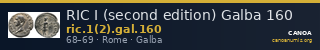 RIC I (second edition) Galba 160 — CANOA