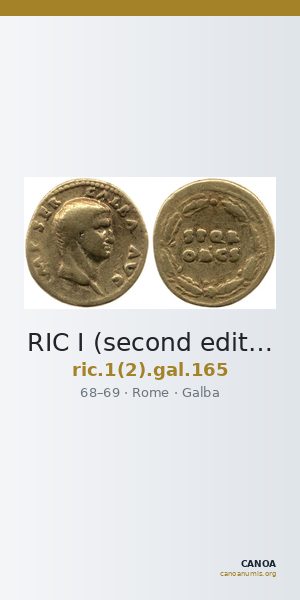 RIC I (second edition) Galba 165 — CANOA