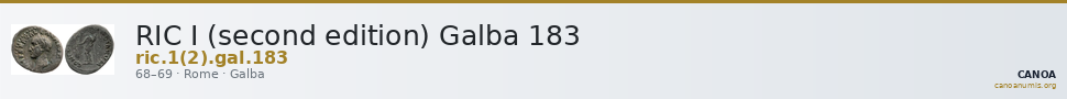 RIC I (second edition) Galba 183 — CANOA