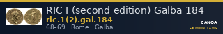RIC I (second edition) Galba 184 — CANOA