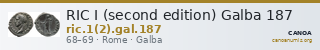 RIC I (second edition) Galba 187 — CANOA