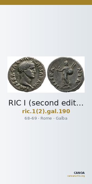 RIC I (second edition) Galba 190 — CANOA