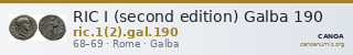 RIC I (second edition) Galba 190 — CANOA
