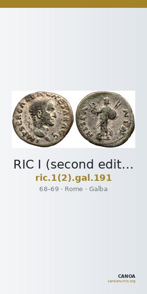 RIC I (second edition) Galba 191 — CANOA