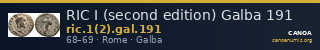 RIC I (second edition) Galba 191 — CANOA