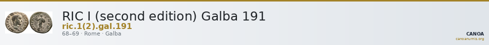 RIC I (second edition) Galba 191 — CANOA