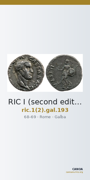 RIC I (second edition) Galba 193 — CANOA