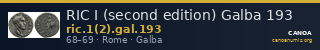RIC I (second edition) Galba 193 — CANOA
