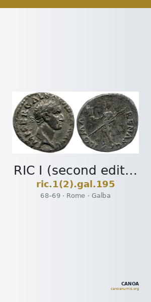 RIC I (second edition) Galba 195 — CANOA