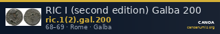 RIC I (second edition) Galba 200 — CANOA