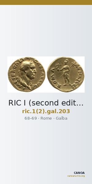 RIC I (second edition) Galba 203 — CANOA