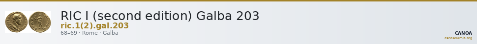 RIC I (second edition) Galba 203 — CANOA