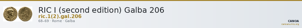 RIC I (second edition) Galba 206 — CANOA