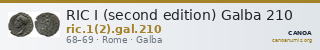 RIC I (second edition) Galba 210 — CANOA