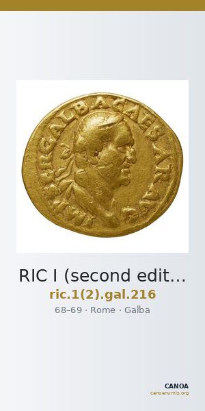 RIC I (second edition) Galba 216 — CANOA