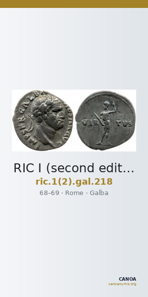 RIC I (second edition) Galba 218 — CANOA