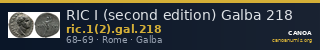 RIC I (second edition) Galba 218 — CANOA