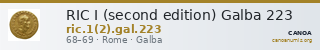 RIC I (second edition) Galba 223 — CANOA
