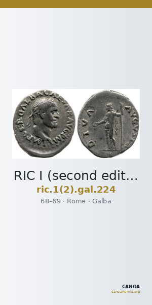 RIC I (second edition) Galba 224 — CANOA