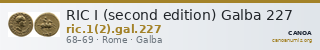 RIC I (second edition) Galba 227 — CANOA
