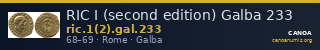RIC I (second edition) Galba 233 — CANOA