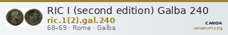 RIC I (second edition) Galba 240 — CANOA