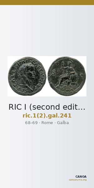 RIC I (second edition) Galba 241 — CANOA