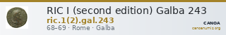 RIC I (second edition) Galba 243 — CANOA