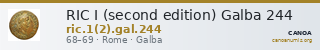 RIC I (second edition) Galba 244 — CANOA