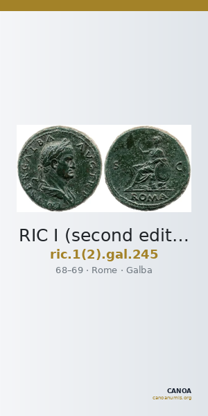 RIC I (second edition) Galba 245 — CANOA